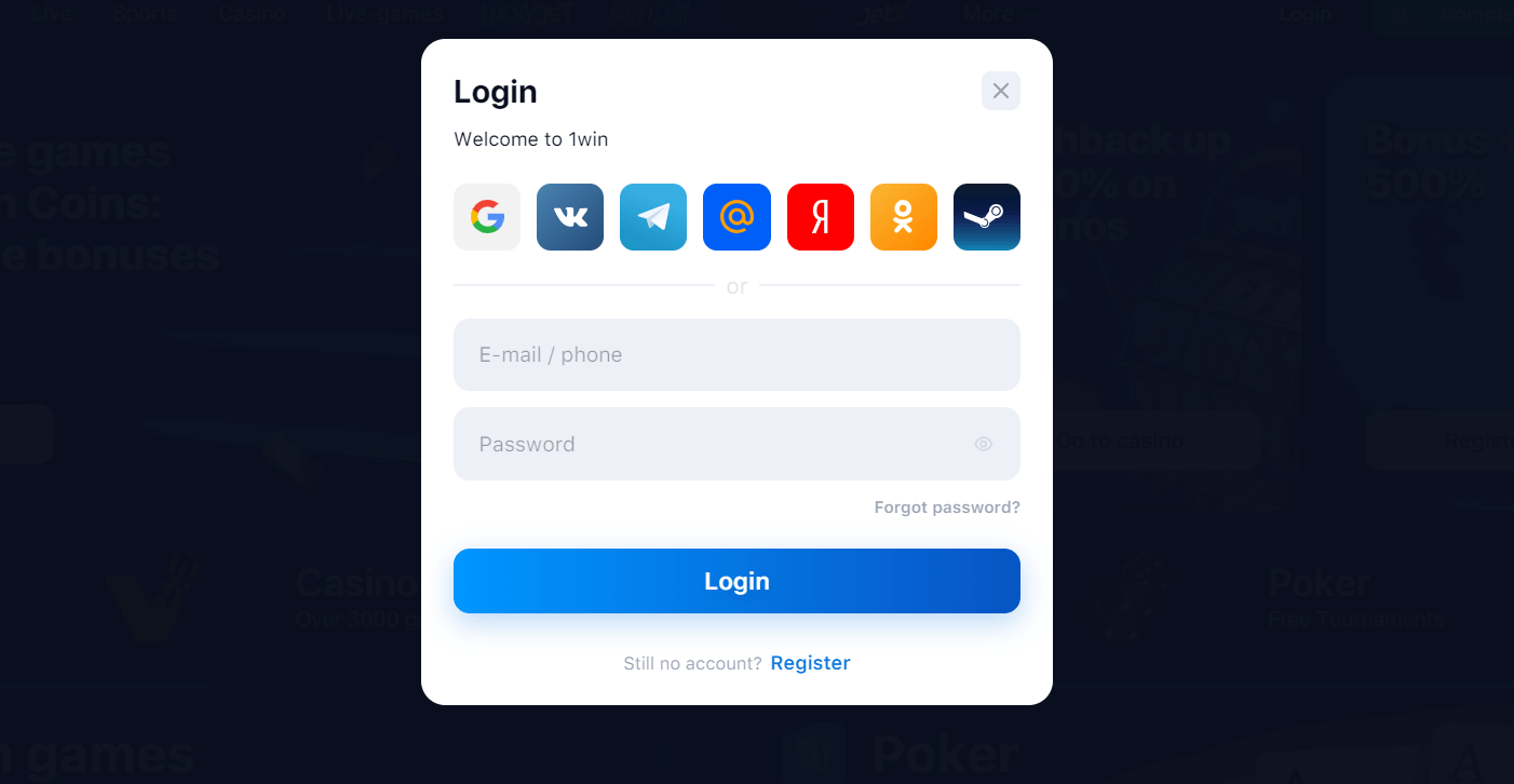 1win Login